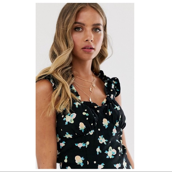 FREE PEOPLE BOHO TIE BACK BOHEMIAN MINI DRESS A2C - Picture 2 of 16